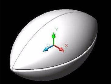 CAD绘制橄榄球的操作步骤截图