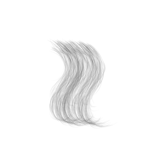 ai绘制人物头发的简单操作截图