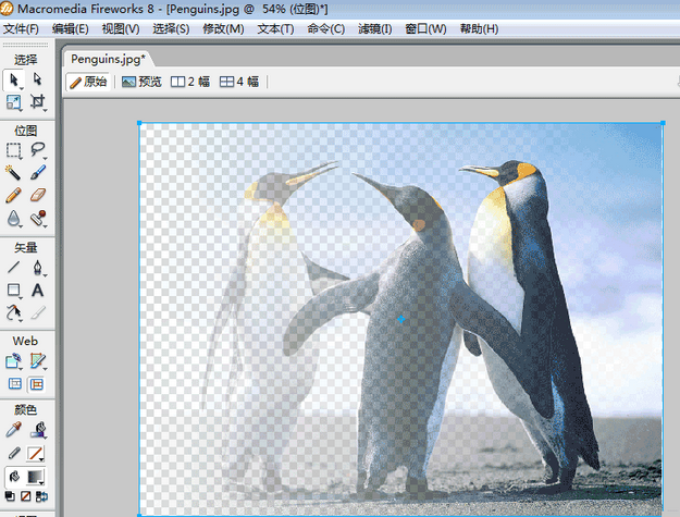 Fireworks设计透明渐变效果图片的具体操作方法