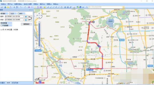 奥维互动地图浏览器规划路线后导出具体步骤截图