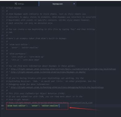 Atom中快捷键设置具体方法截图