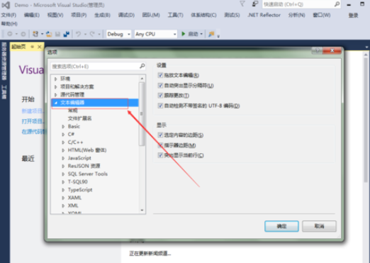 vs2015中文旗舰版设置显示行号的操作教程截图
