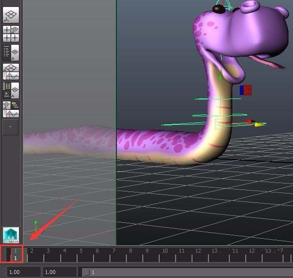 maya设计蛇游动动画的具体方法截图