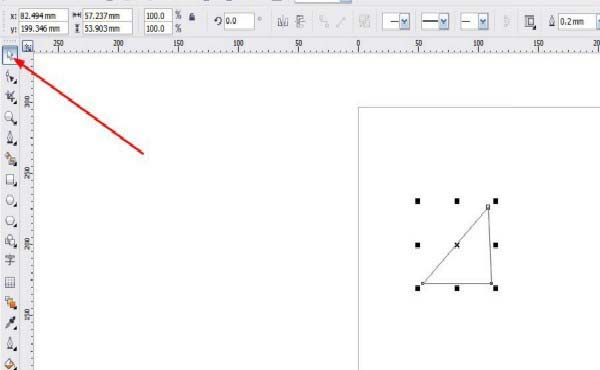 CorelDraw X4使用钢笔工具绘画直角三角形的操作教程截图