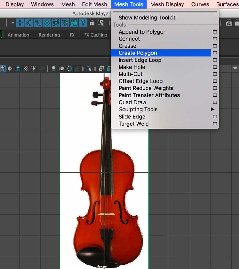maya软件设计小提琴主体的方法步骤截图