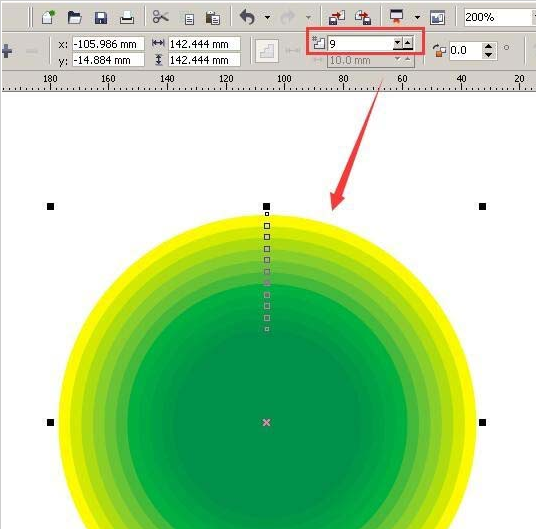 CorelDraw X4使用交互式调和工具制作渐变图的相关操作教程截图