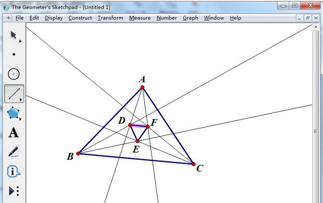 几何画板画摩莱三角形的方法截图