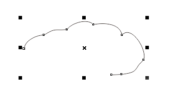 CorelDraw X4制作简笔画云朵的简单操作教程截图