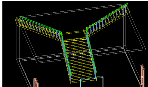 天正建筑2014绘制双分转角楼梯的操作步骤