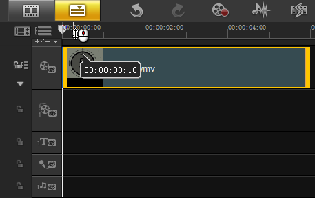 会声会影x10通过时间轴剪辑视频的操作流程截图