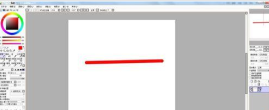 sai绘图软件使用快捷键画直线的操作步骤截图