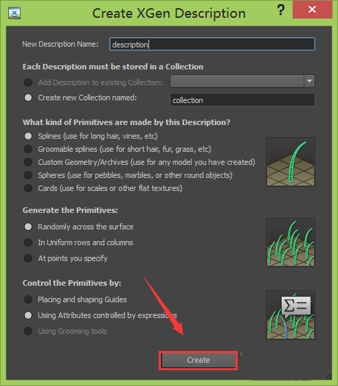 maya将模型转为xgen曲线的操作教程