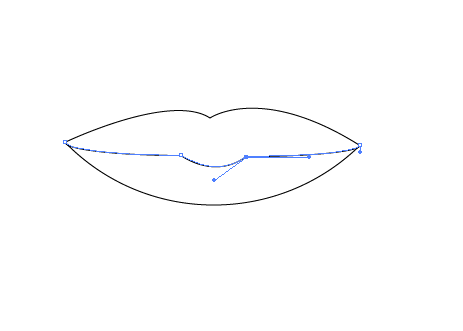 ai绘制大红唇的操作教程