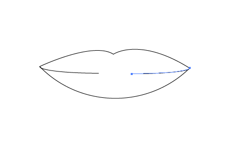 ai绘制大红唇的操作教程