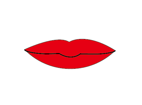 ai绘制大红唇的操作教程