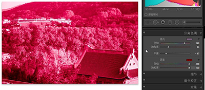 Lightroom制造分离色调打旧照片的操作方法截图