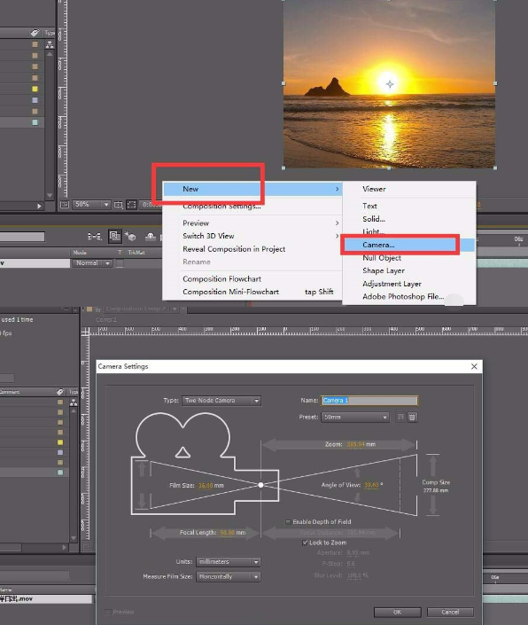 AE为视频增加推拉镜头效果的图文方法