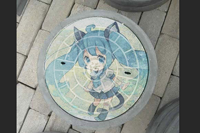 Photoshop在井盖上涂鸦的操作方法