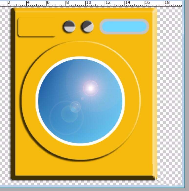 Photoshop绘制洗衣机的操作步骤截图