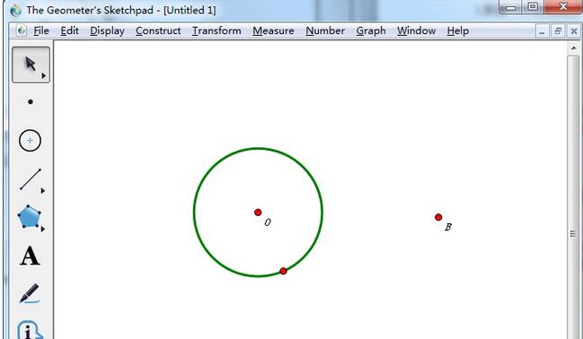 几何画板里过圆外一点画圆的切线的操作方法截图