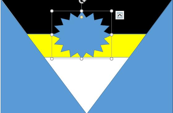 word绘制安提瓜和巴布达国旗标志的操作方法截图