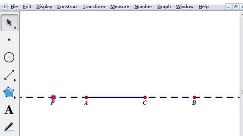 几何画板中从线段中分离点用法详解截图