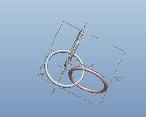 Proe方向阵列创建环扣环模型的操作步骤截图