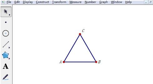 几何画板使用旋转作正三角形的操作流程截图