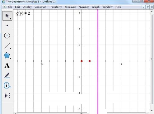 几何画板作x=2的直线的相关操作截图