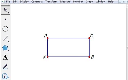 几何画板把矩形顶点变为空心点的操作过程截图