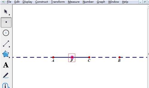 几何画板中从线段中分离点用法详解截图