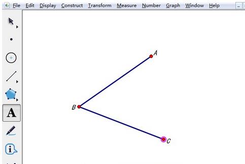 几何画板标角度为∠B的操作方法截图