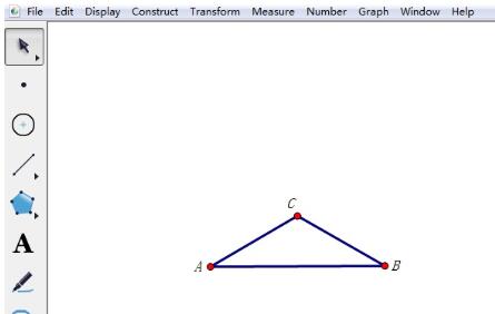 几何画板作一个顶角为120度的等腰三角形的详细步骤截图