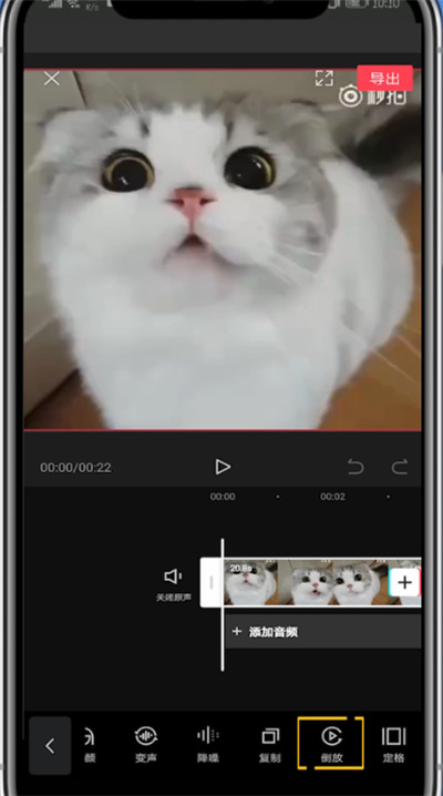 剪映中倒放视频和声音的简单方法截图