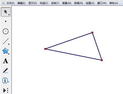几何画板中使用圆绘制直角三角形的操作方法截图