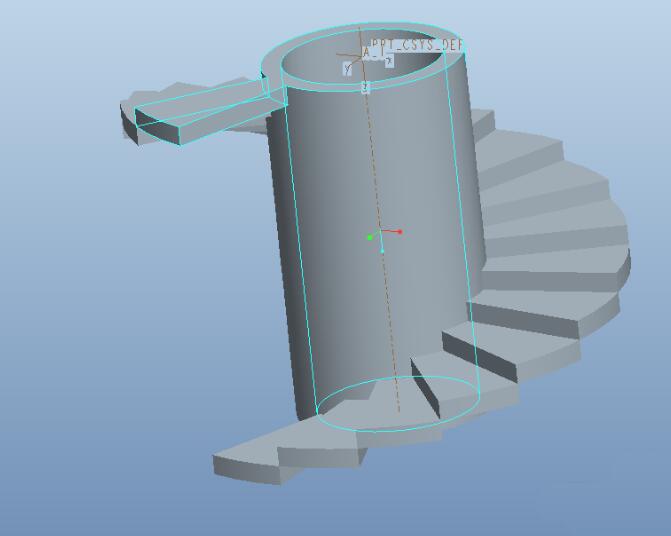 proe建模旋轉樓梯的詳細操作內容