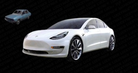 和平精英717跨界车特斯拉皮肤一览截图