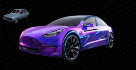 和平精英717跨界车特斯拉皮肤一览