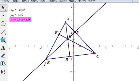 几何画板度量直线方程的具体步骤截图