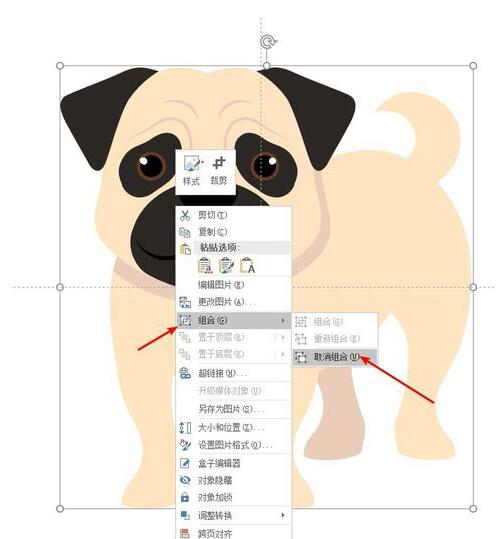 ai素材使用到PPT中的操作内容截图