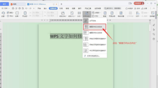 WPS文字方向如何修改 WPS文字方向修改方法截图