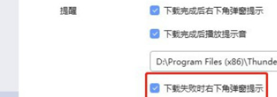 迅雷如何设置下载失败时右下角不弹窗提示?迅雷设置下载失败时右下角不弹窗提示教程截图