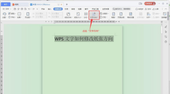 WPS文字方向如何修改 WPS文字方向修改方法截图