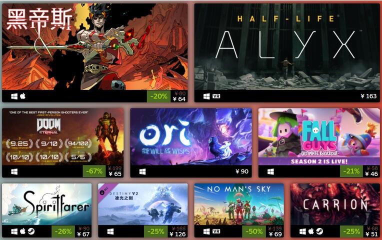 Steam开启新一轮促销活动 TGA年度游戏及新作免费试玩截图