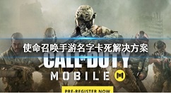 使命召唤手游名字注册不了 使命召唤手游名字卡死怎么办