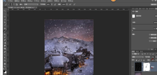 Photoshop怎么制作下雪特效?Photoshop制作下雪特效教程截图