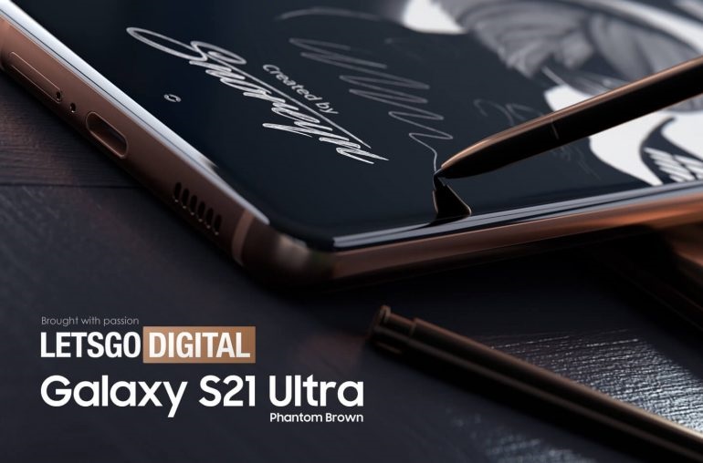 三星 S21 Ultra 顶配机型渲染图曝光:搭载 S Pen 手写笔截图