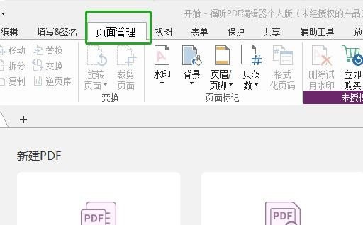 福昕PDF编辑器怎么添加页码？福昕PDF编辑器添加页码教程截图
