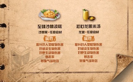 明日之后庇护城特产食谱有哪些 明日之后五大庇护城特产食谱配方分享截图