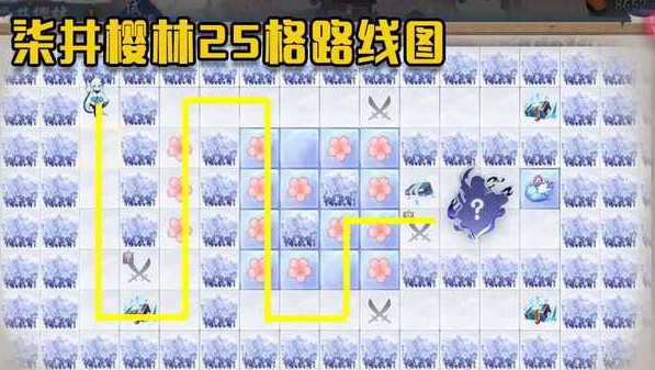 阴阳师染井樱林如何通关?阴阳师染井樱林25格路线通关一览